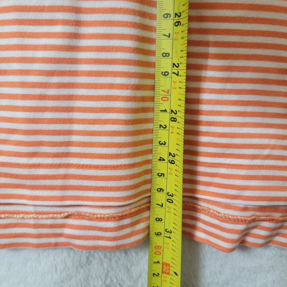 Polo Ralph Lauren Golf Polo Shirt Large Orange Striped Casual Collared Pima Soft